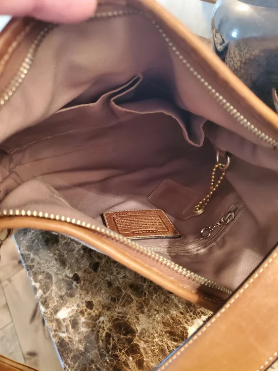 Coach Tan Leather Mini Logo Bag with Silver-tone Hardware - Picture 6 of 11